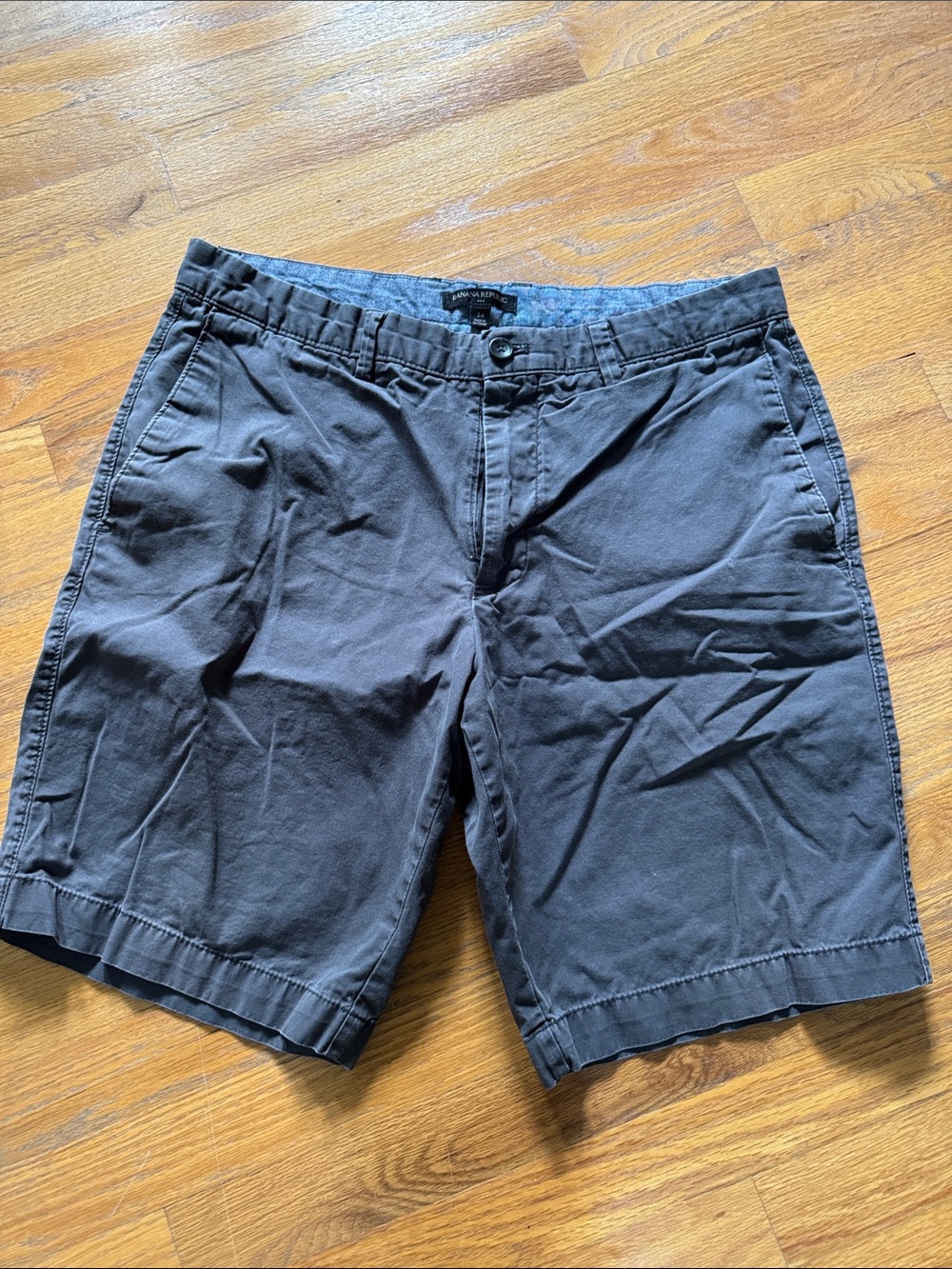 Men's Classic Cotton Blend Shorts - Charcoal, size 34